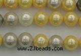 CSB334 15.5 inches 10mm round mixed color shell pearl beads