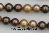 CSB342 15.5 inches 10mm round mixed color shell pearl beads