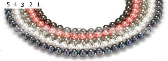 CSB40 16 inches 14mm round shell pearl beads Wholesale