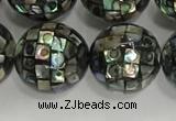 CSB4043 15.5 inches 16mm ball abalone shell beads wholesale