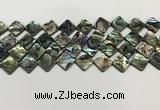 CSB4119 15.5 inches 10*10mm diamond abalone shell beads wholesale