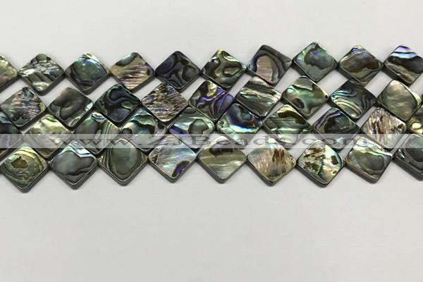 CSB4119 15.5 inches 10*10mm diamond abalone shell beads wholesale