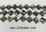 CSB4121 15.5 inches 14*14mm diamond abalone shell beads wholesale