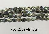 CSB4125 15.5 inches 8*10mm oval abalone shell beads wholesale