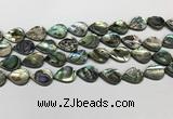 CSB4137 15.5 inches 12*16mm flat teardrop abalone shell beads