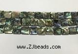 CSB4146 15.5 inches 14*14mm square abalone shell beads wholesale