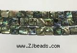 CSB4147 15.5 inches 16*16mm square abalone shell beads wholesale