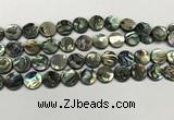 CSB4170 15.5 inches 12*12mm coin abalone shell beads wholesale