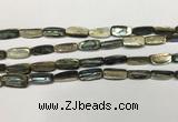 CSB4176 15.5 inches 8*16mm trihedron abalone shell beads wholesale