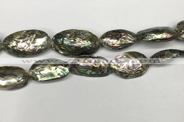 CSB4179 15.5 inches 13*30mm - 15*35mm freeform abalone shell beads