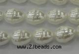 CSB557 15.5 inches 12*15mm whorl teardrop shell pearl beads