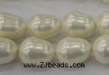 CSB565 15.5 inches 14*18mm whorl teardrop shell pearl beads