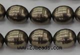 CSB585 15.5 inches 13*16mm whorl oval shell pearl beads