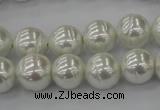 CSB610 15.5 inches 12mm whorl round shell pearl beads