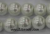 CSB635 15.5 inches 16mm whorl round shell pearl beads