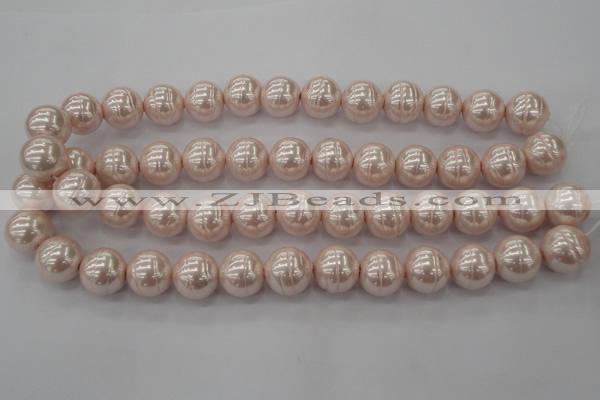 CSB637 15.5 inches 16mm whorl round shell pearl beads