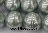 CSB661 15.5 inches 22mm whorl round shell pearl beads