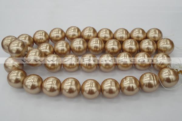 CSB662 15.5 inches 22mm whorl round shell pearl beads