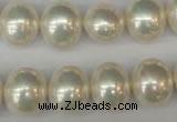 CSB800 15.5 inches 13*15mm oval shell pearl beads wholesale