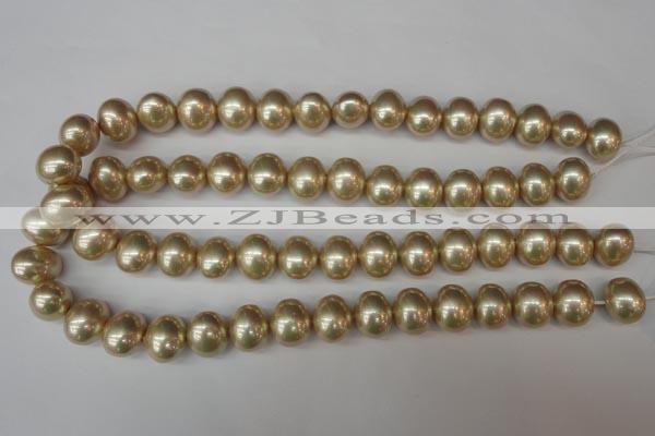 CSB802 15.5 inches 13*15mm oval shell pearl beads wholesale