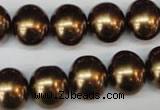 CSB806 15.5 inches 13*15mm oval shell pearl beads wholesale