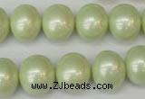 CSB809 15.5 inches 13*15mm oval shell pearl beads wholesale