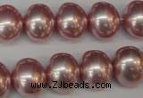 CSB814 15.5 inches 13*15mm oval shell pearl beads wholesale