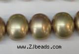 CSB833 15.5 inches 16*19mm oval shell pearl beads wholesale