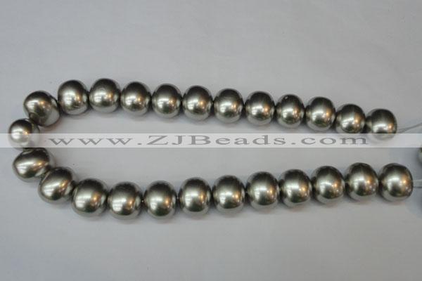 CSB836 15.5 inches 16*19mm oval shell pearl beads wholesale