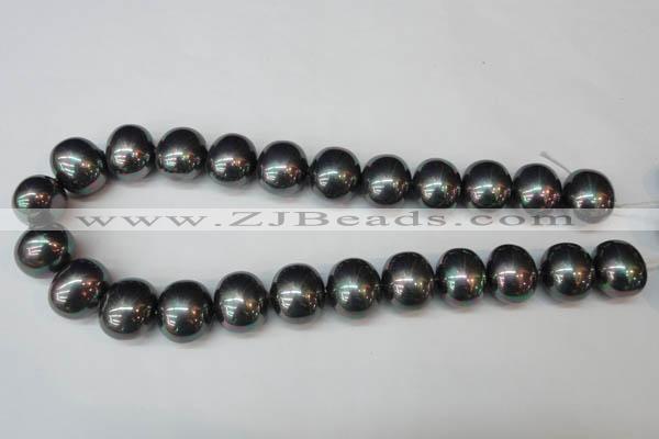 CSB838 15.5 inches 16*19mm oval shell pearl beads wholesale
