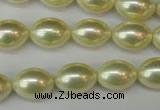 CSB846 15.5 inches 10*14mm rice shell pearl beads wholesale