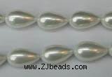 CSB864 15.5 inches 9*16mm teardrop shell pearl beads wholesale