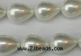 CSB871 15.5 inches 13*18mm teardrop shell pearl beads wholesale