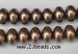 CSB905 15.5 inches 8*12mm rondelle shell pearl beads wholesale