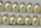 CSB910 15.5 inches 11*15mm rondelle shell pearl beads wholesale