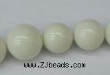 CSB925 15.5 inches 8mm - 14mm round shell pearl beads wholesale