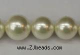 CSB931 15.5 inches 8mm - 16mm round shell pearl beads wholesale