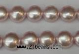 CSB941 15.5 inches 12mm flat round shell pearl beads wholesale