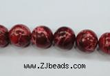 CSE163 15.5 inches 12mm round dyed natural sea sediment jasper beads