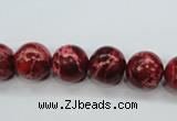 CSE164 15.5 inches 14mm round dyed natural sea sediment jasper beads