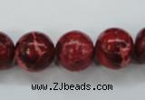 CSE167 15.5 inches 20mm round dyed natural sea sediment jasper beads