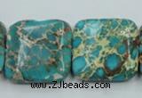 CSE18 15.5 inches 25*25mm square natural sea sediment jasper beads