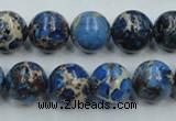 CSE214 15.5 inches 16mm round dyed natural sea sediment jasper beads