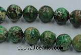 CSE221 15.5 inches 14mm round dyed natural sea sediment jasper beads