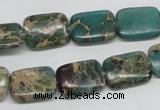 CSE5015 15.5 inches 12*16mm rectangle natural sea sediment jasper beads