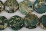 CSE5031 15.5 inches 20mm flat round natural sea sediment jasper beads