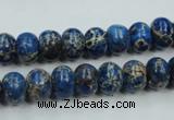 CSE52 15.5 inches 8*10mm rondelle dyed natural sea sediment jasper beads