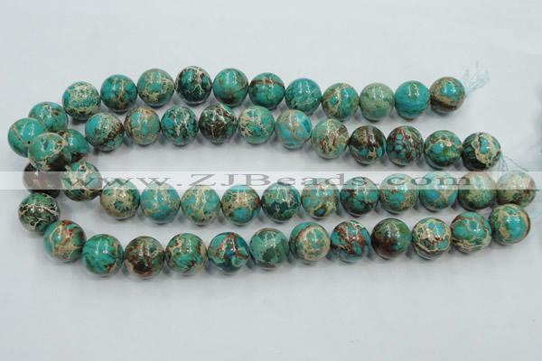 CSE77 15.5 inches 14mm round dyed natural sea sediment jasper beads