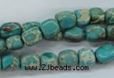 CSE78 15.5 inches 7*9mm nuggets dyed natural sea sediment jasper beads