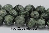 CSH08 15.5 inches 12mm faceted round natural seraphinite beads